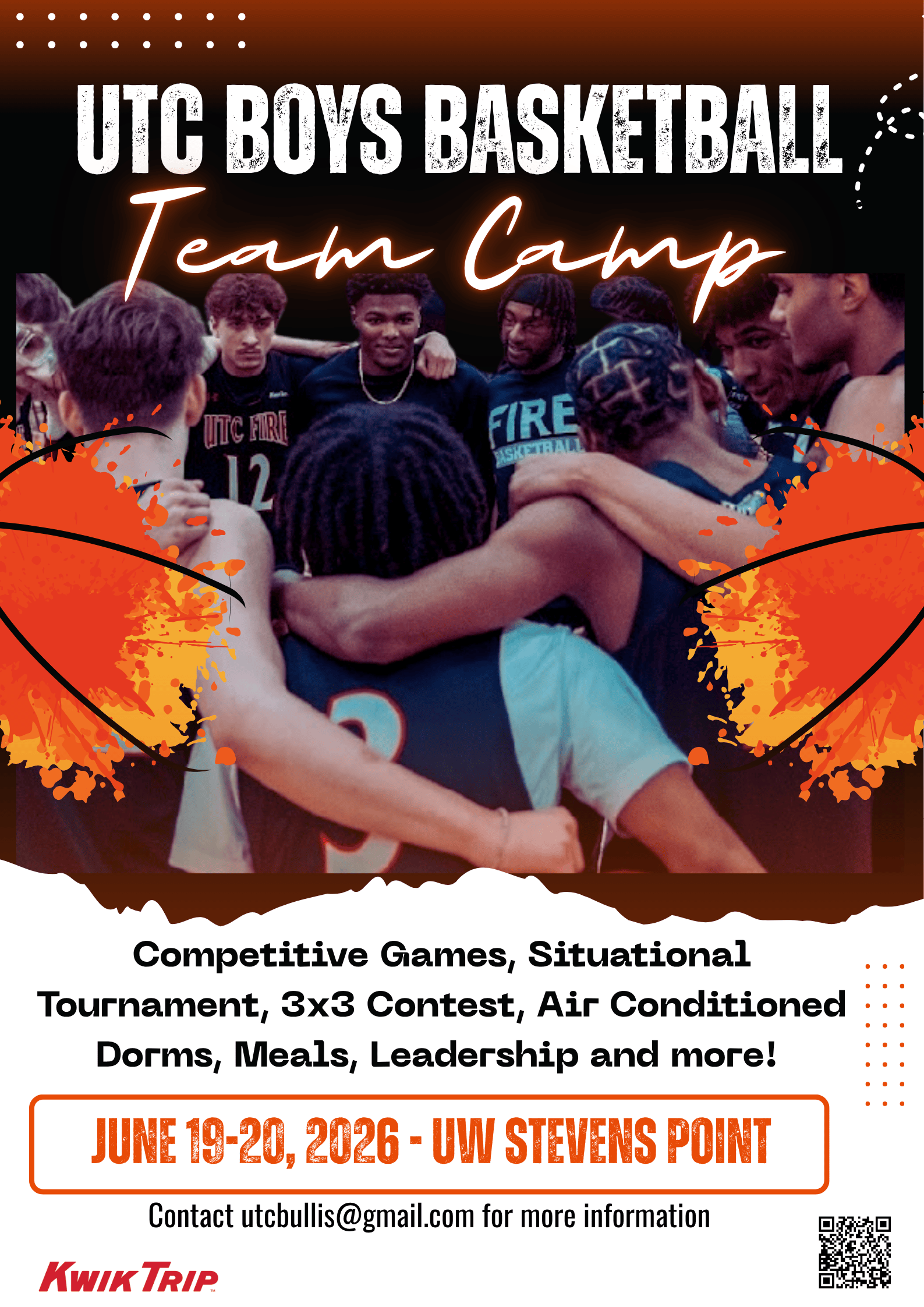 Boys Basketball Team Camp Flyer